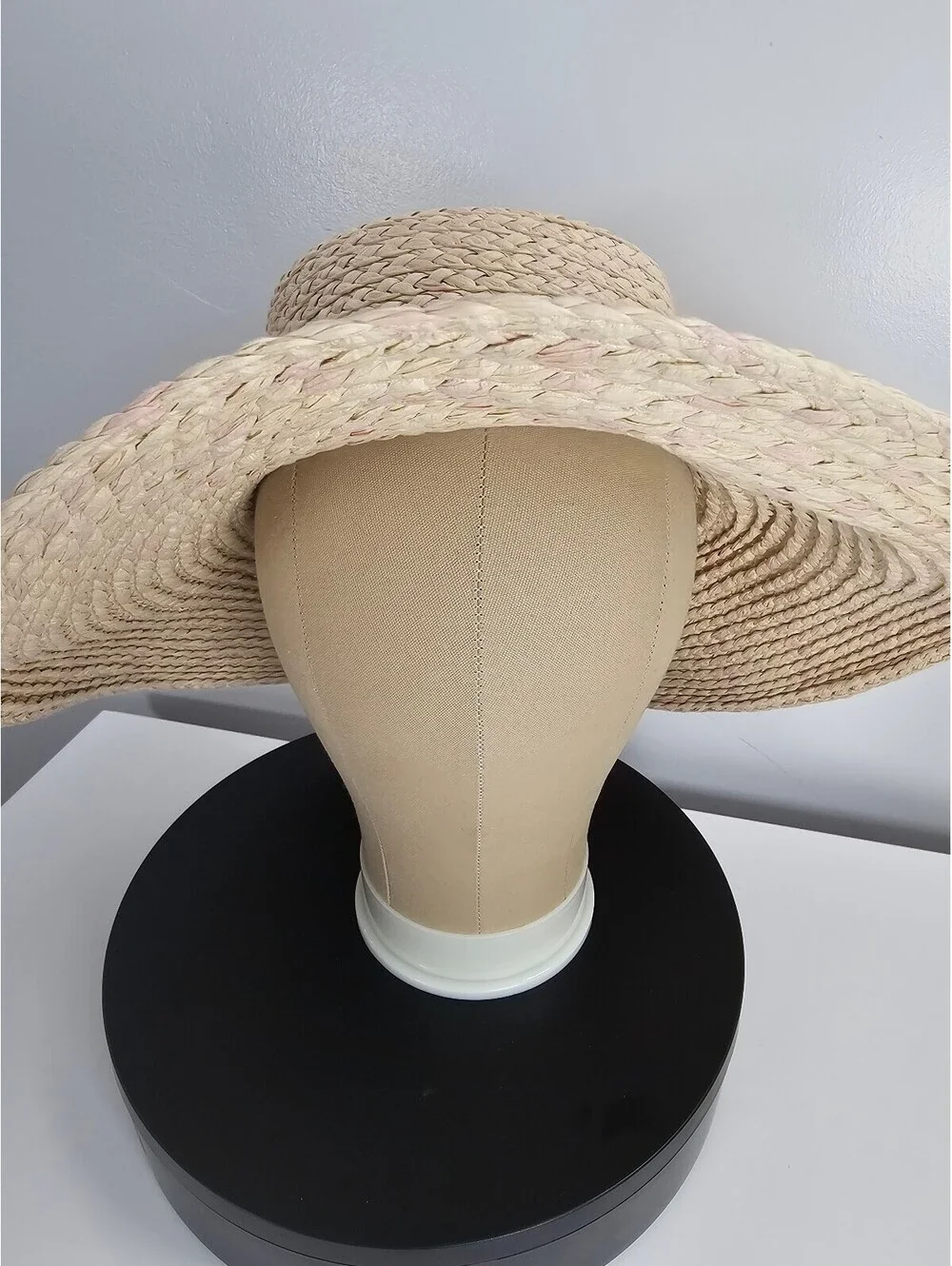 Ellen Tracy Wide Brim Straw Sun Hat